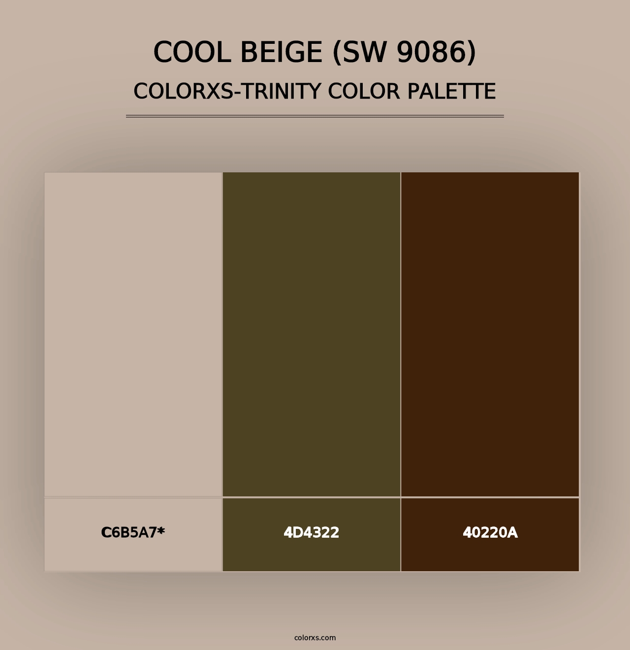 Cool Beige (SW 9086) - Colorxs Trinity Palette