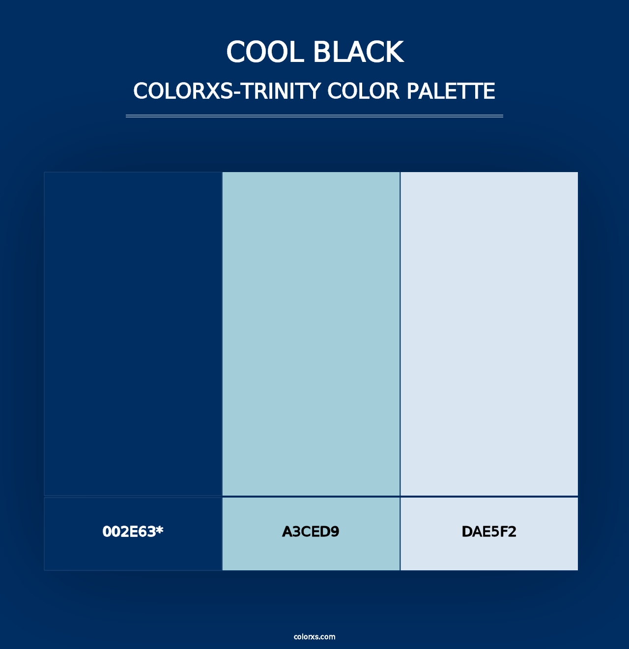 Cool Black - Colorxs Trinity Palette