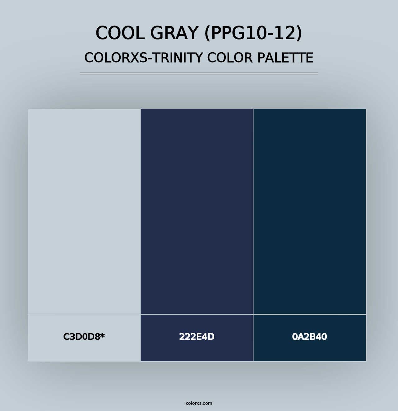 Cool Gray (PPG10-12) - Colorxs Trinity Palette