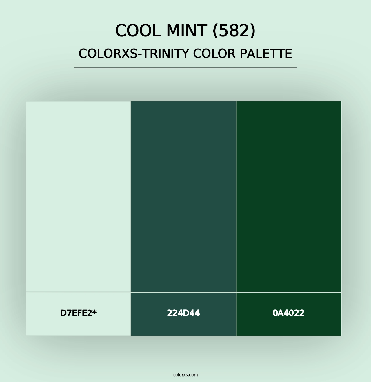 Cool Mint (582) - Colorxs Trinity Palette