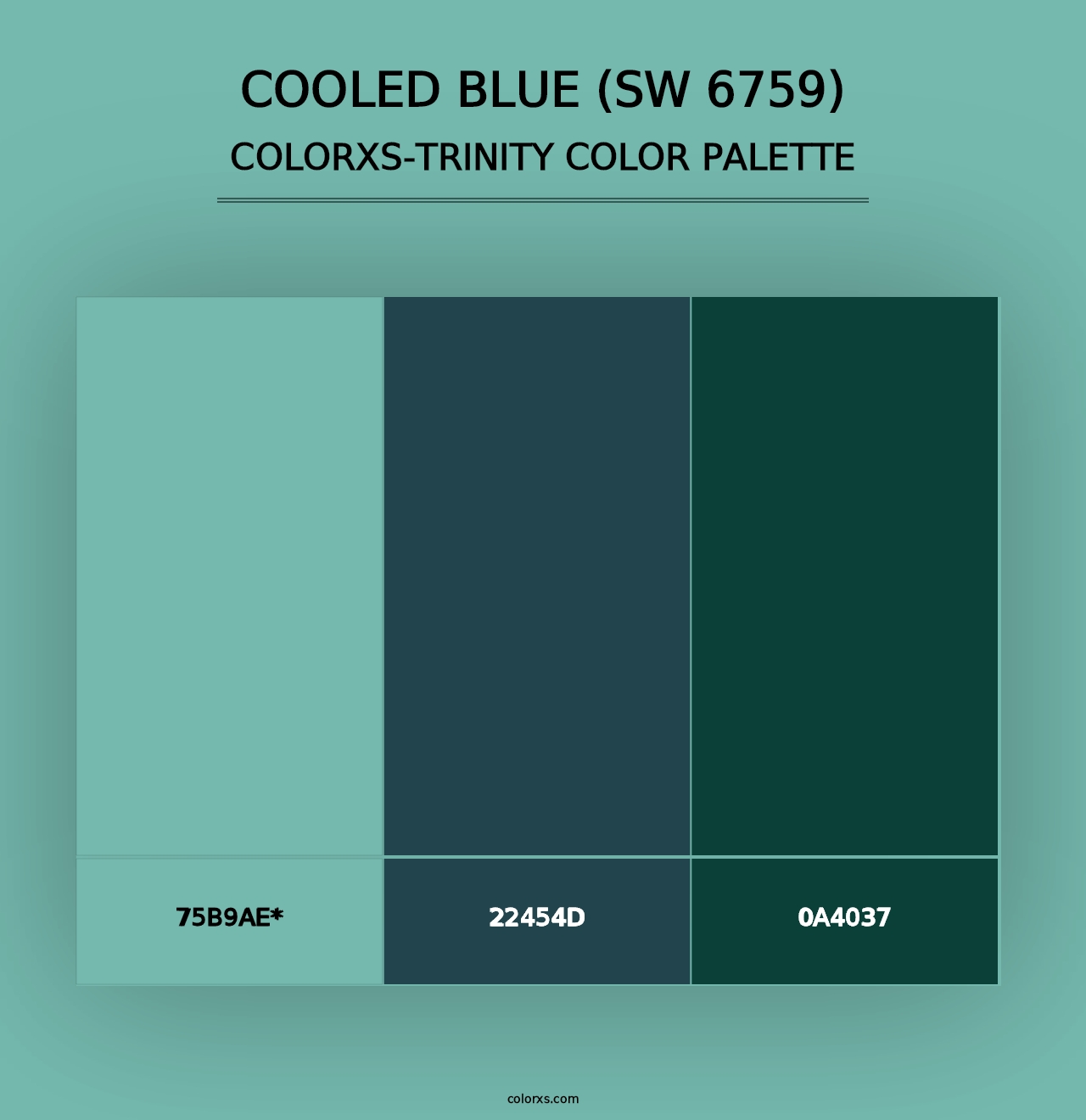 Cooled Blue (SW 6759) - Colorxs Trinity Palette