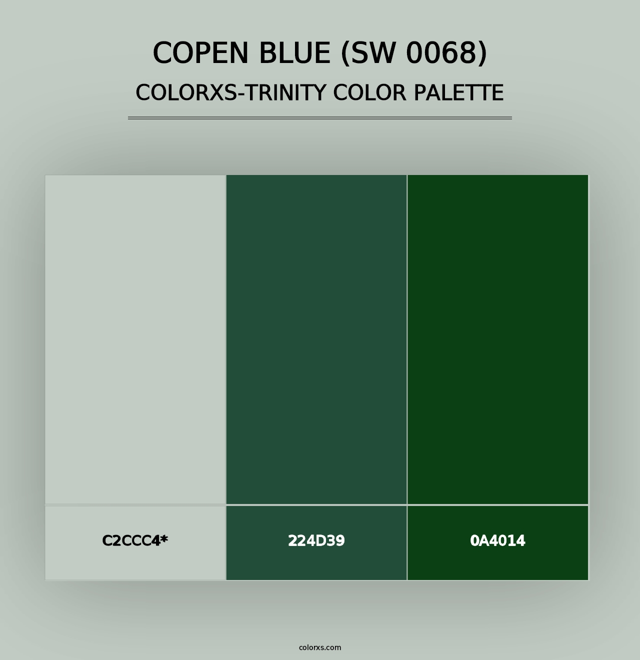 Copen Blue (SW 0068) - Colorxs Trinity Palette