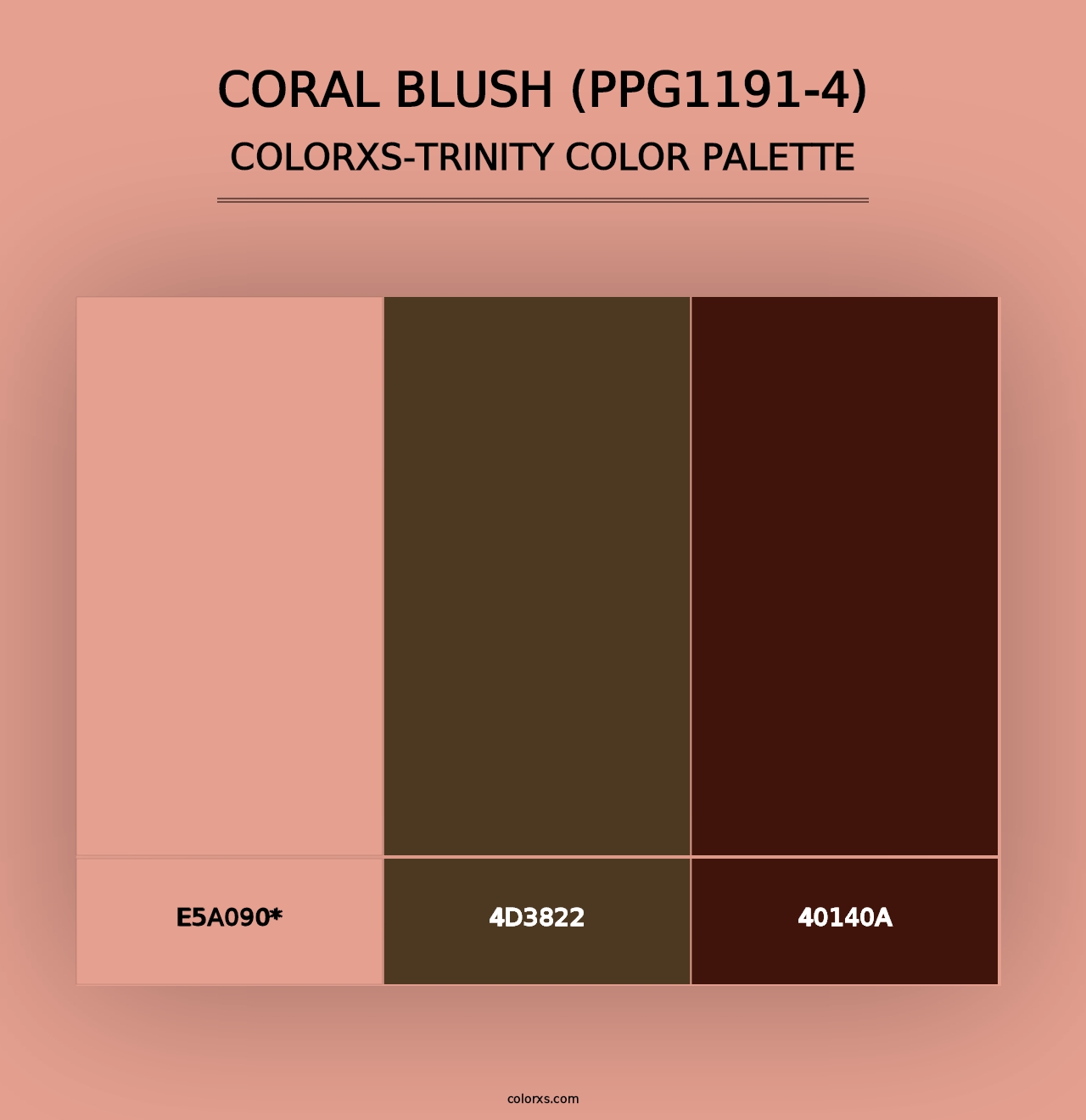 Coral Blush (PPG1191-4) - Colorxs Trinity Palette