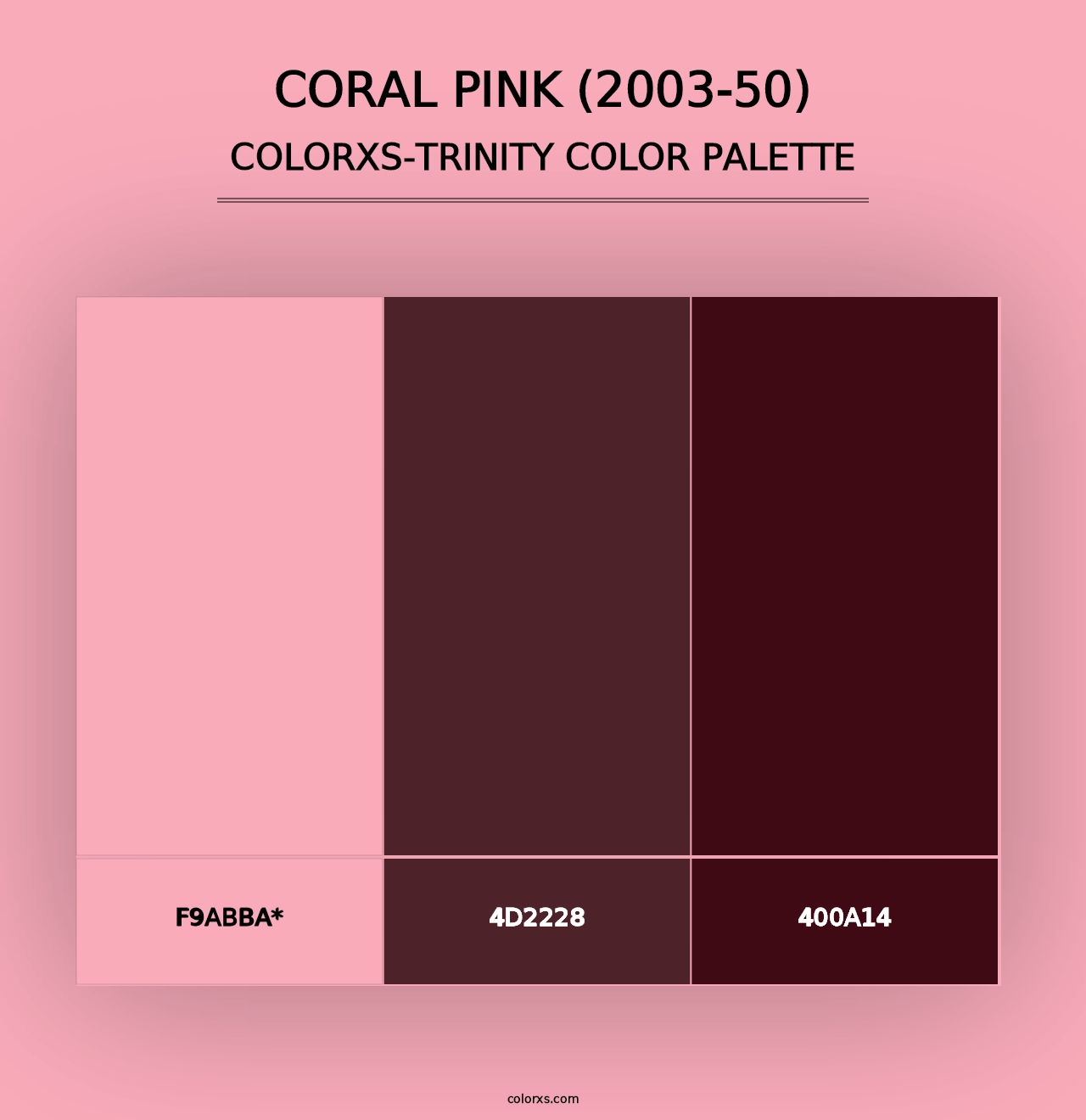 Coral Pink (2003-50) - Colorxs Trinity Palette