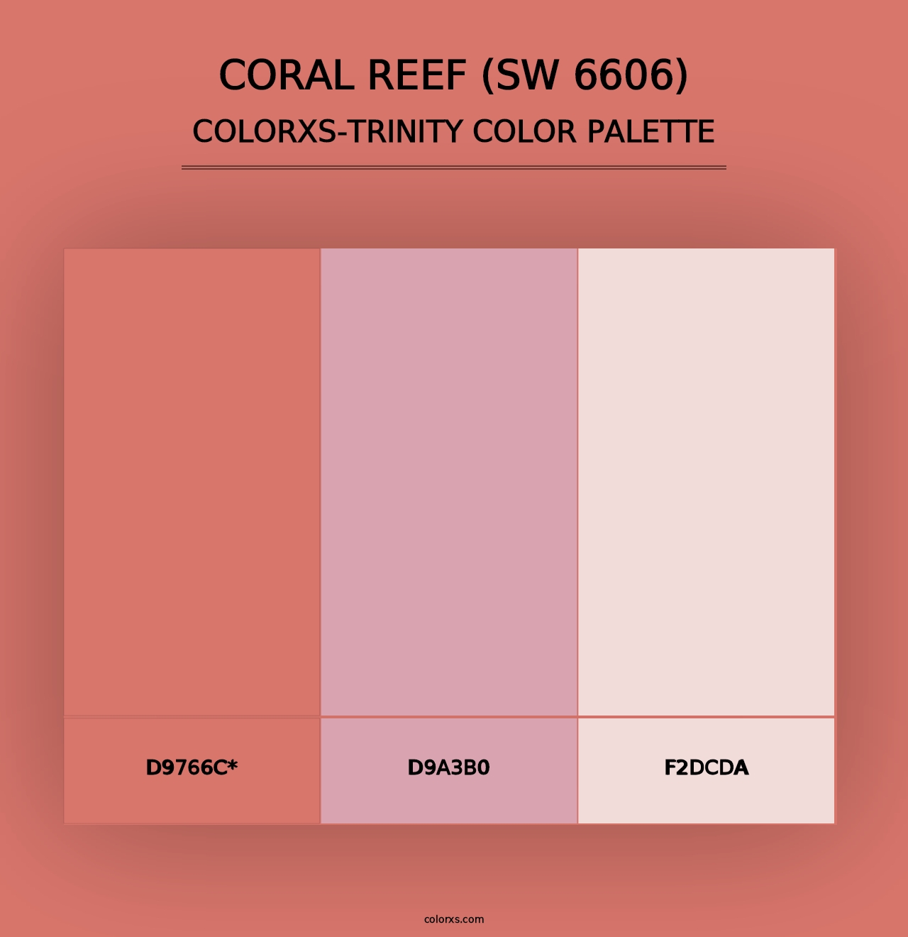 Coral Reef (SW 6606) - Colorxs Trinity Palette