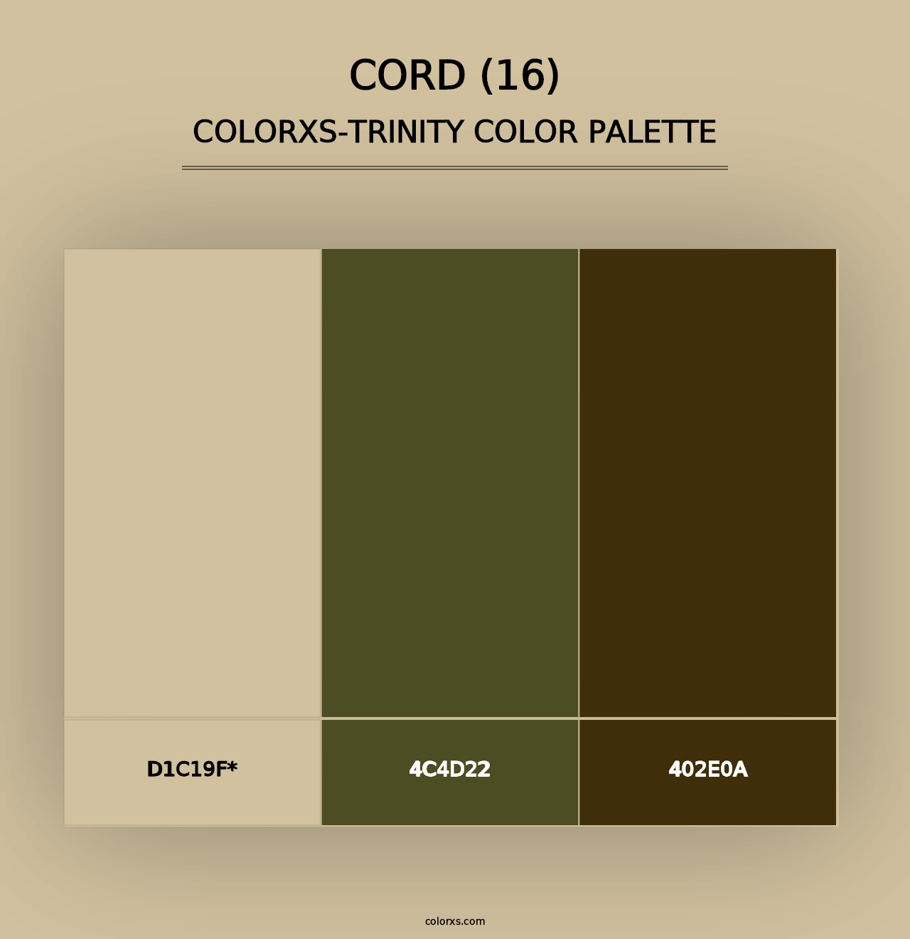 Cord (16) - Colorxs Trinity Palette