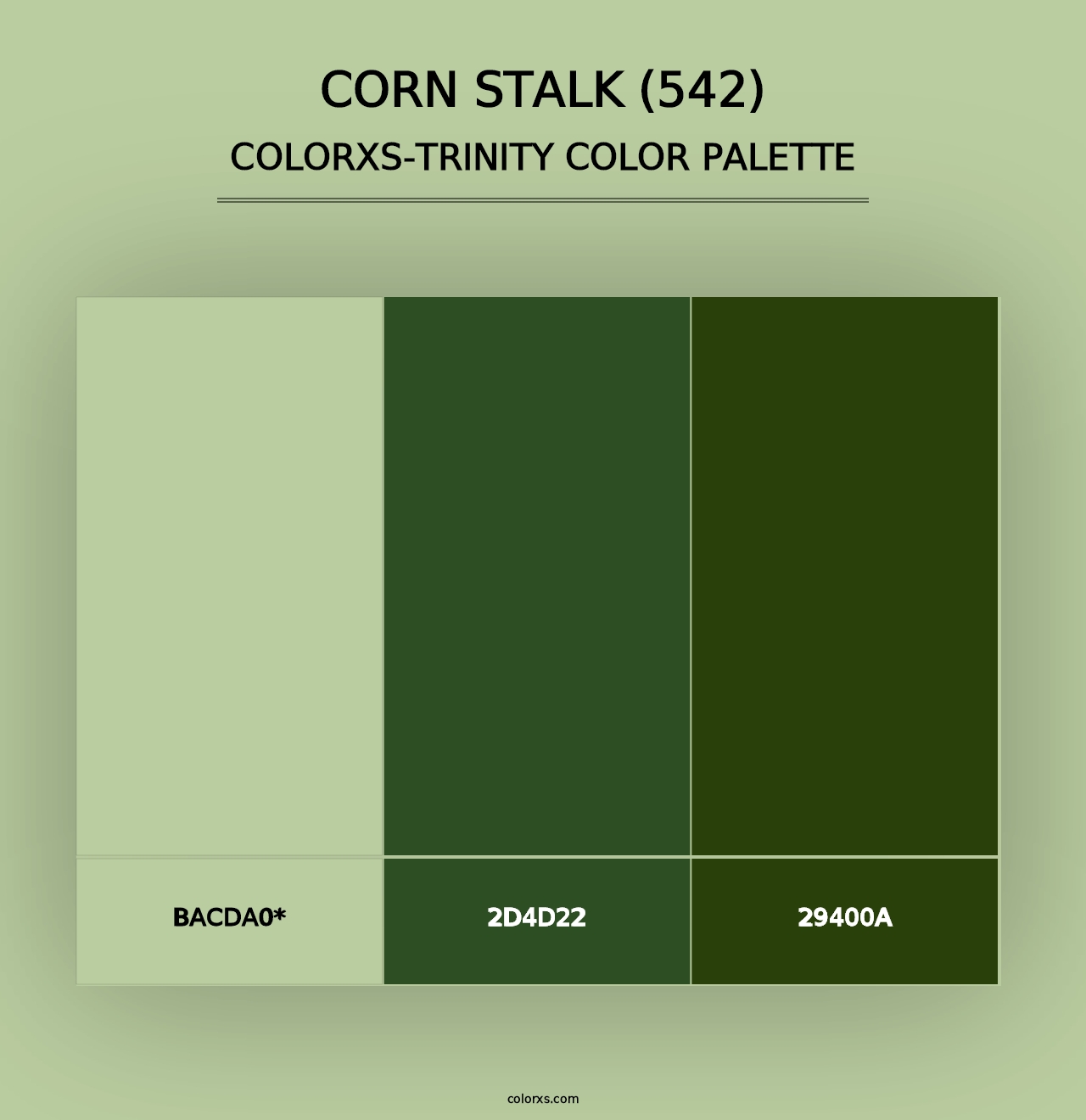 Corn Stalk (542) - Colorxs Trinity Palette