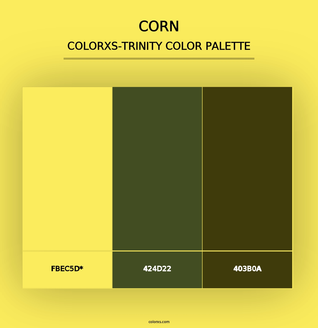 Corn - Colorxs Trinity Palette