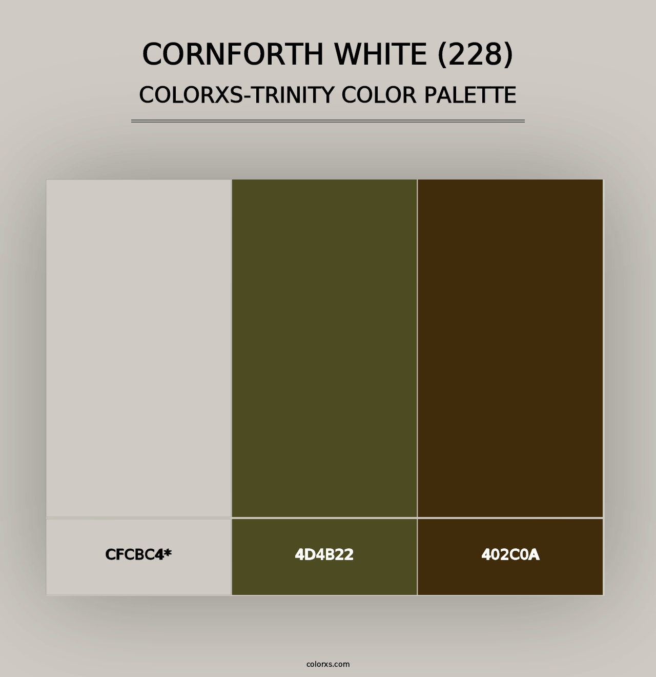 Cornforth White (228) - Colorxs Trinity Palette