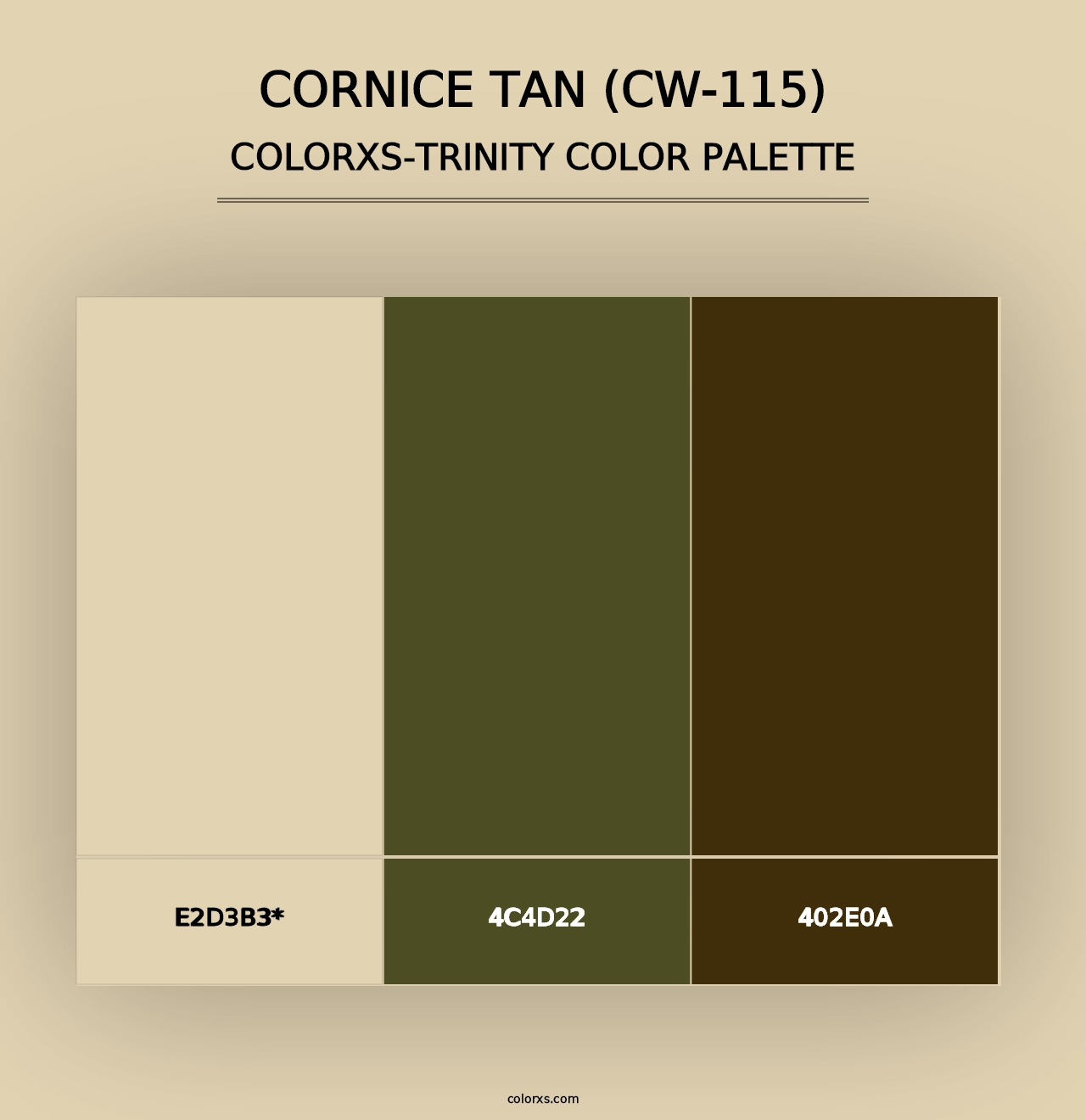 Cornice Tan (CW-115) - Colorxs Trinity Palette