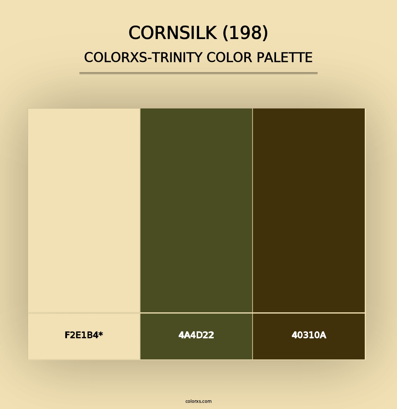 Cornsilk (198) - Colorxs Trinity Palette