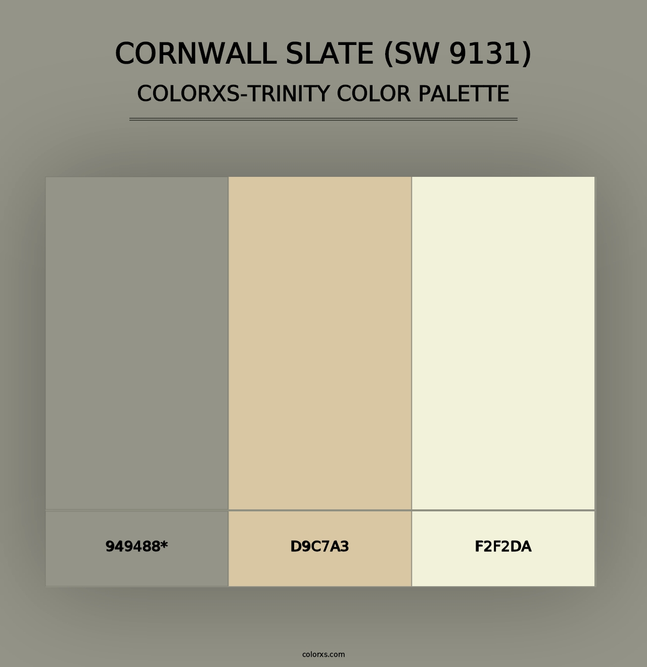 Cornwall Slate (SW 9131) - Colorxs Trinity Palette