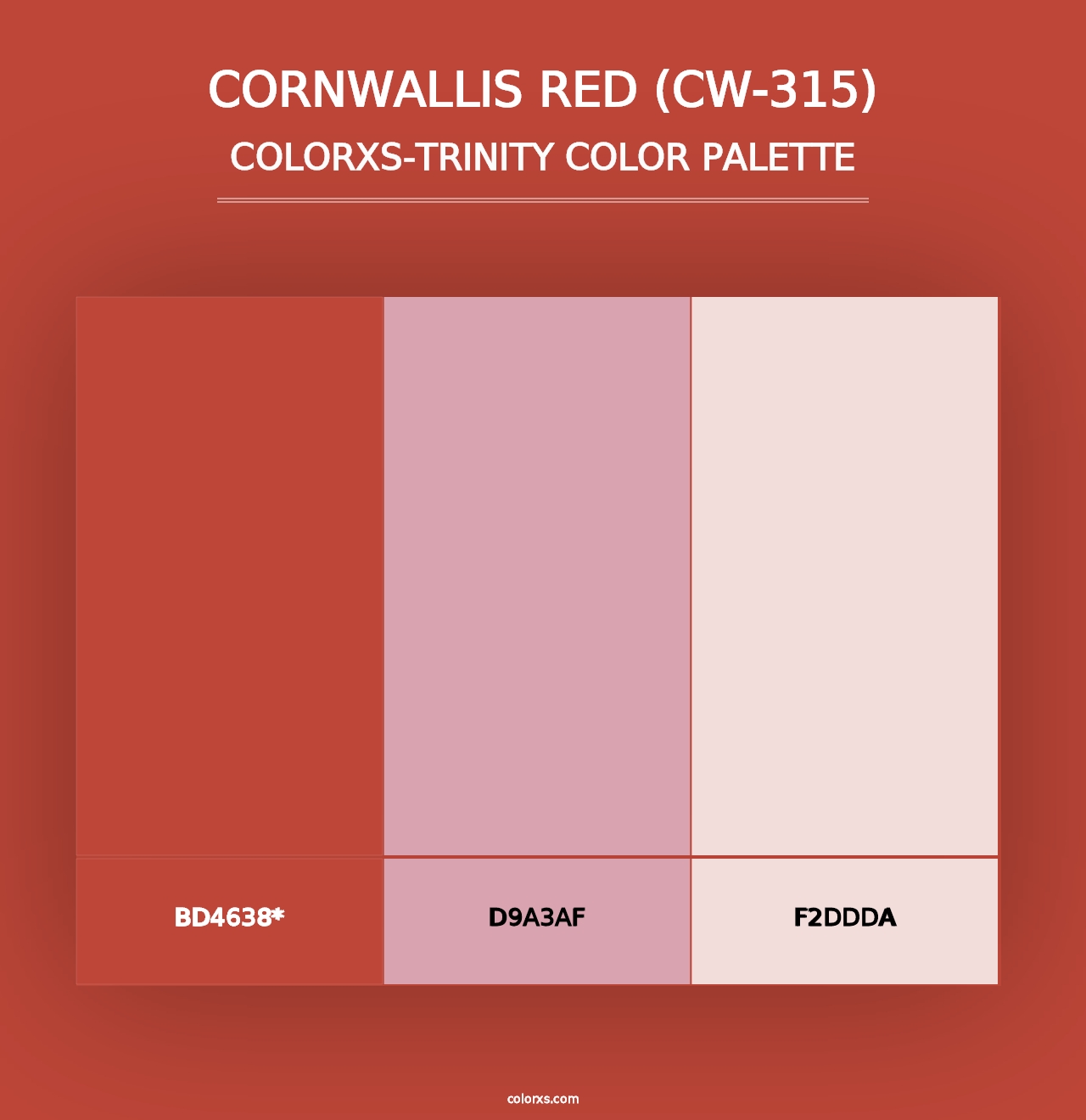 Cornwallis Red (CW-315) - Colorxs Trinity Palette