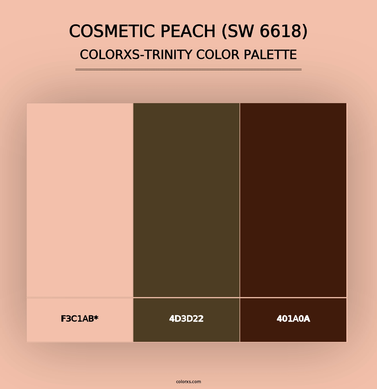 Cosmetic Peach (SW 6618) - Colorxs Trinity Palette