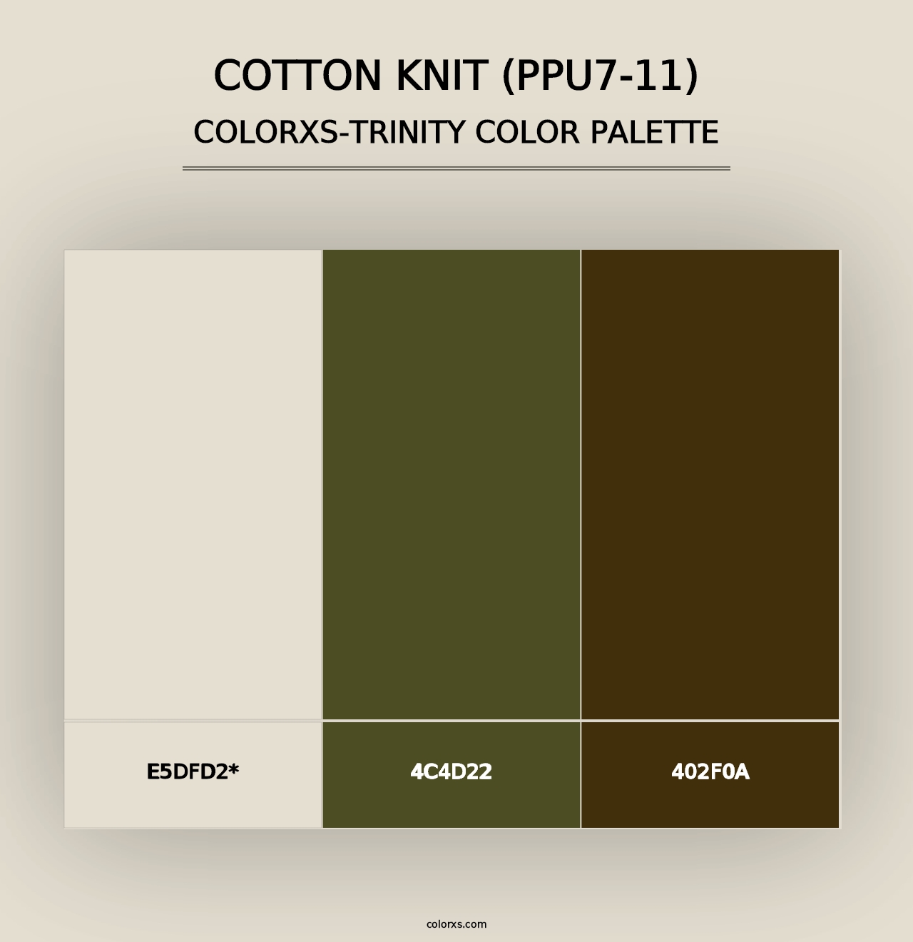 Cotton Knit (PPU7-11) - Colorxs Trinity Palette