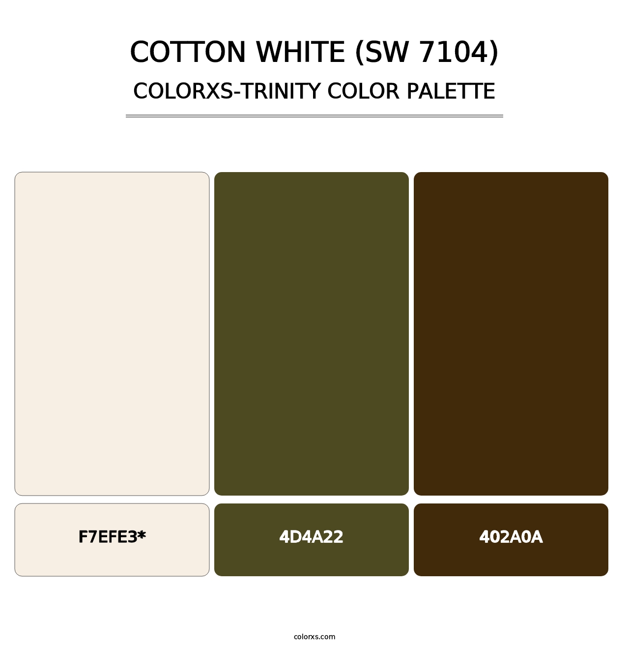 Cotton White (SW 7104) - Colorxs Trinity Palette