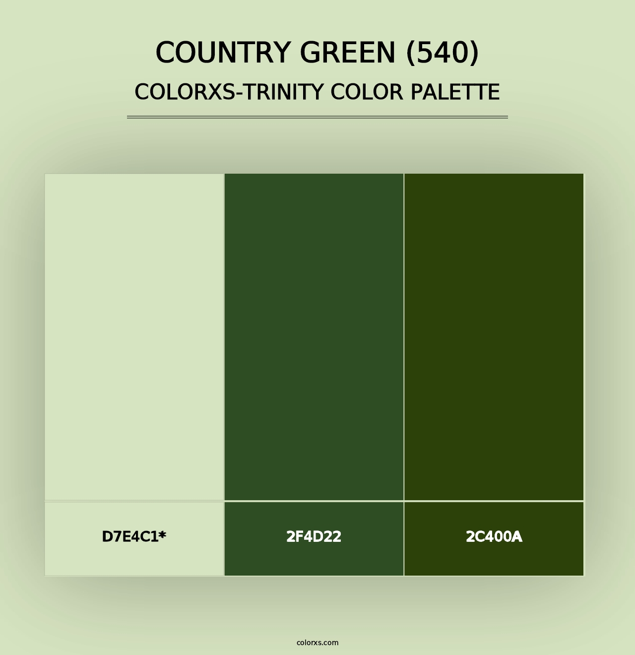 Country Green (540) - Colorxs Trinity Palette