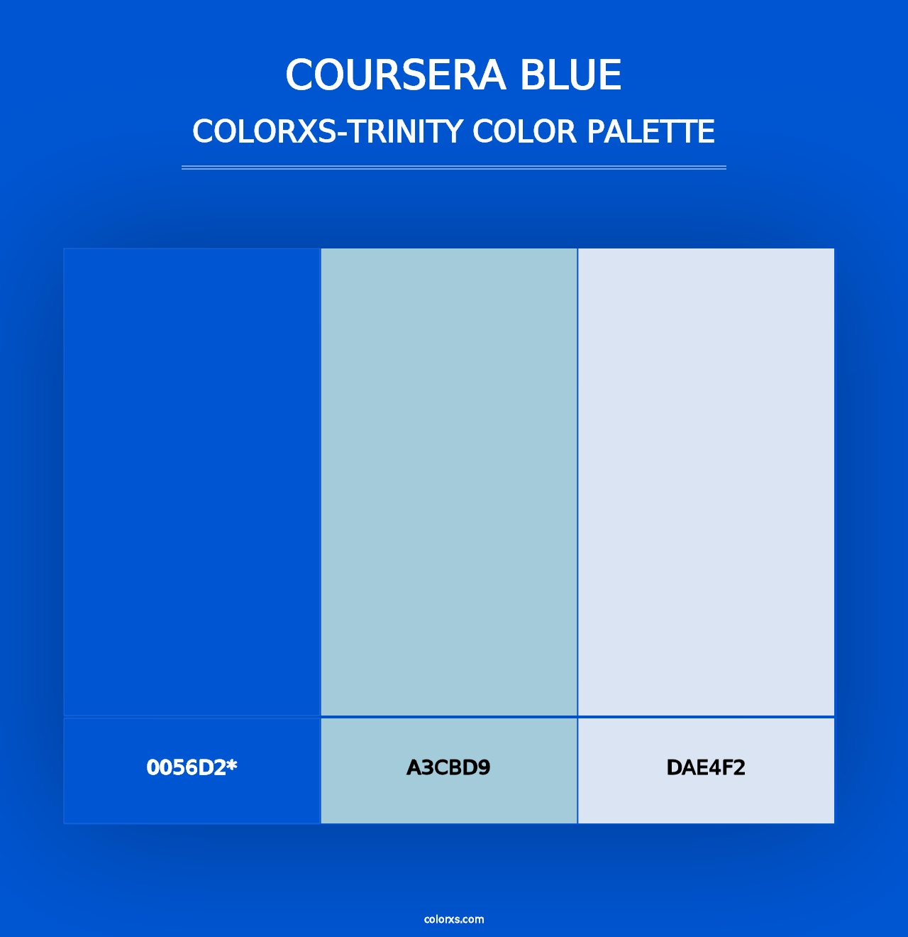 Coursera Blue - Colorxs Trinity Palette