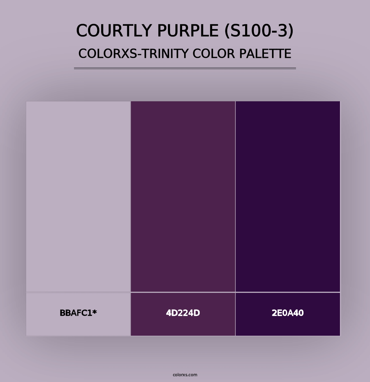 Courtly Purple (S100-3) - Colorxs Trinity Palette