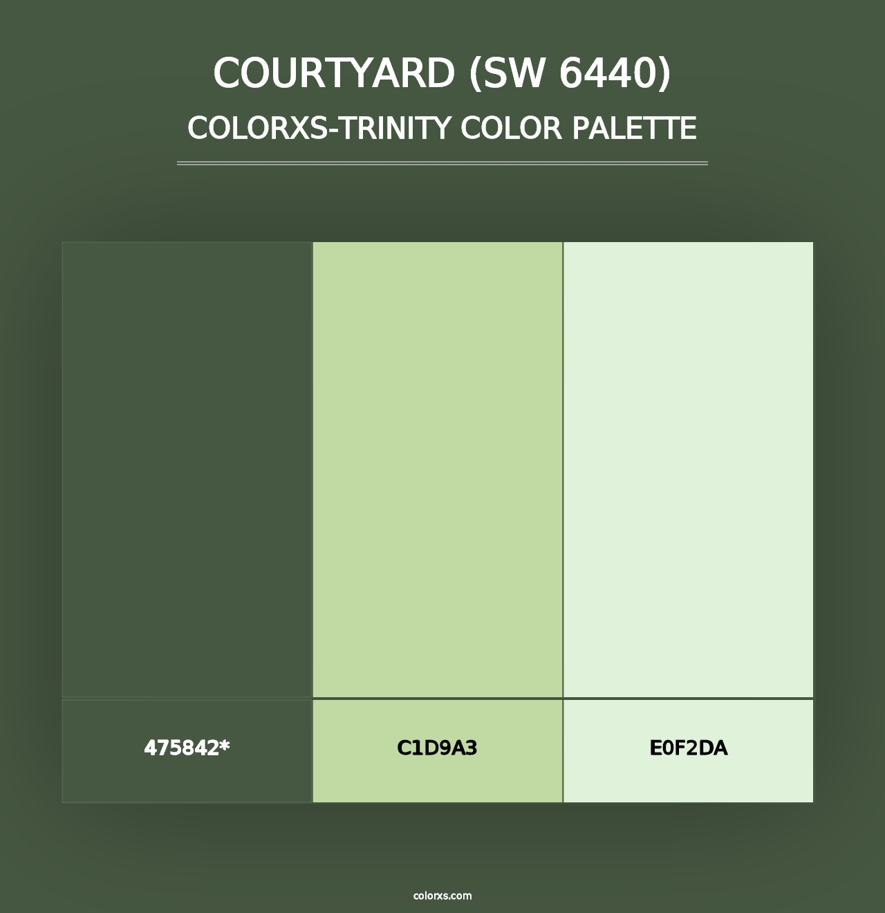 Courtyard (SW 6440) - Colorxs Trinity Palette