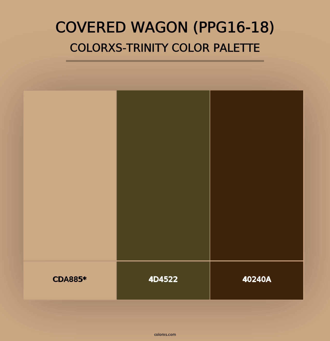 Covered Wagon (PPG16-18) - Colorxs Trinity Palette