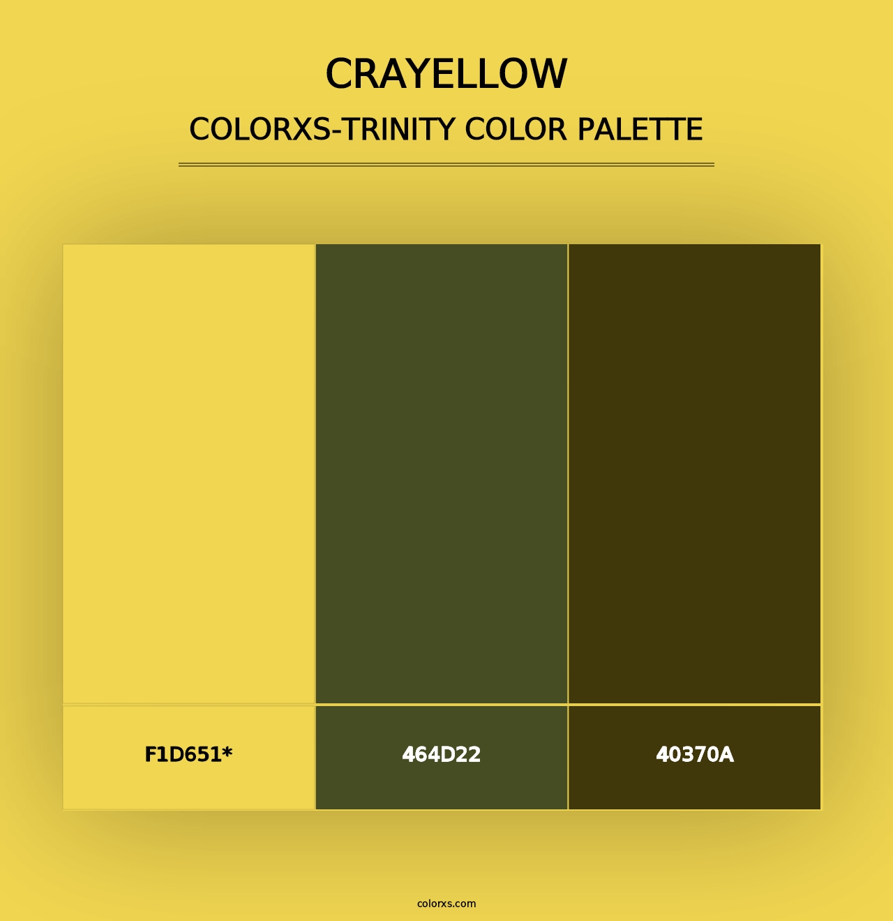 Crayellow - Colorxs Trinity Palette