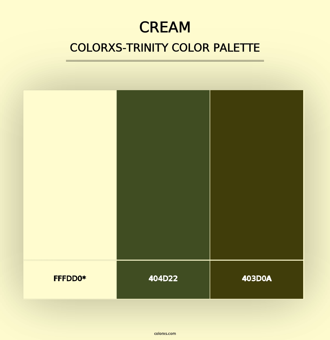 Cream - Colorxs Trinity Palette