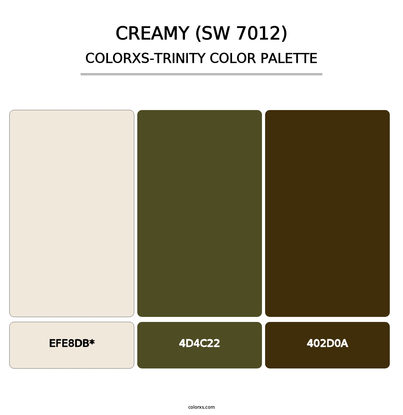 Creamy (SW 7012) - Colorxs Trinity Palette