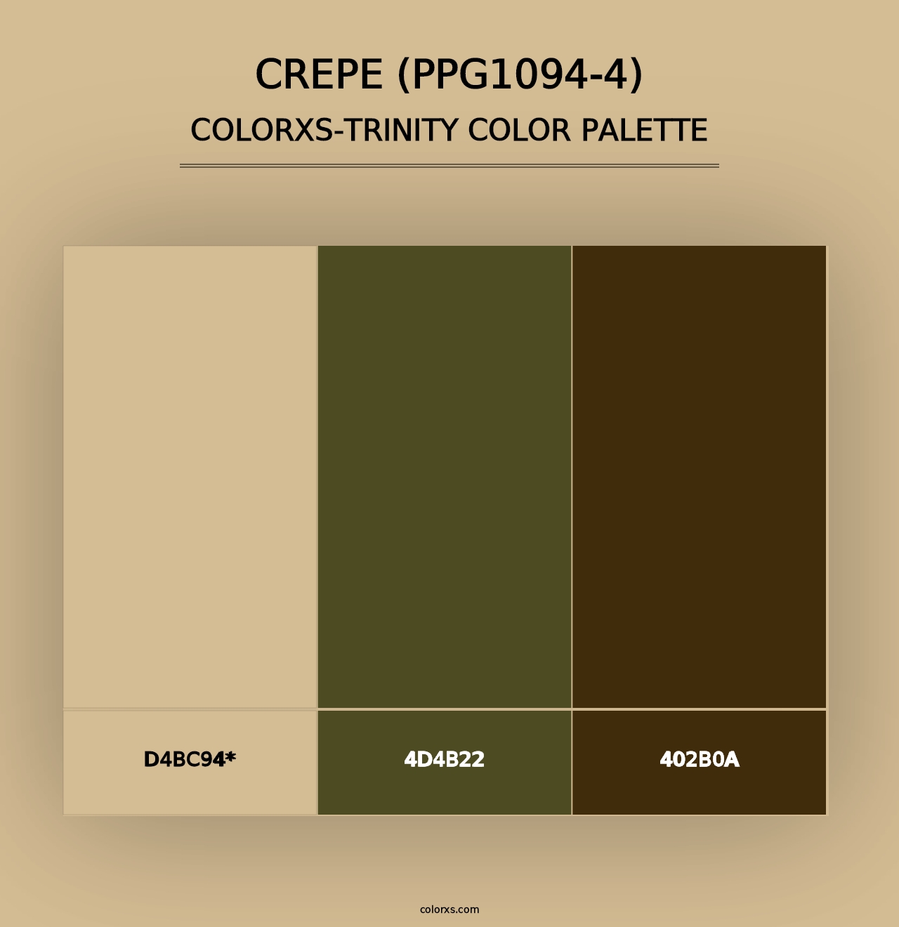 Crepe (PPG1094-4) - Colorxs Trinity Palette