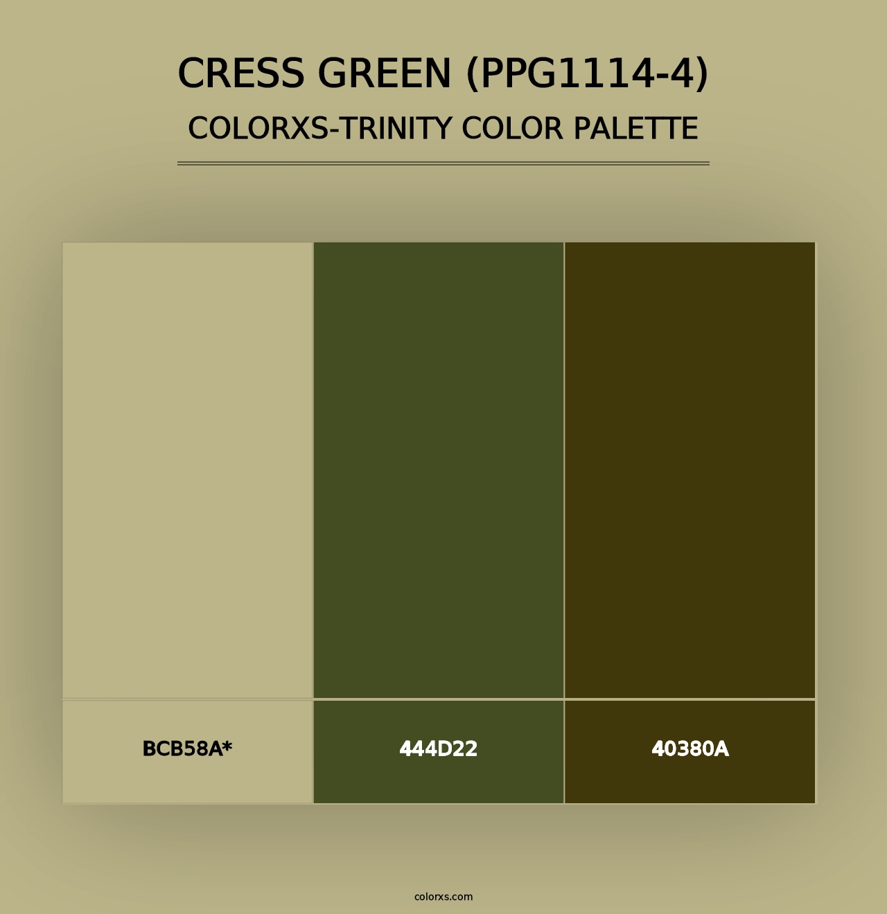 Cress Green (PPG1114-4) - Colorxs Trinity Palette