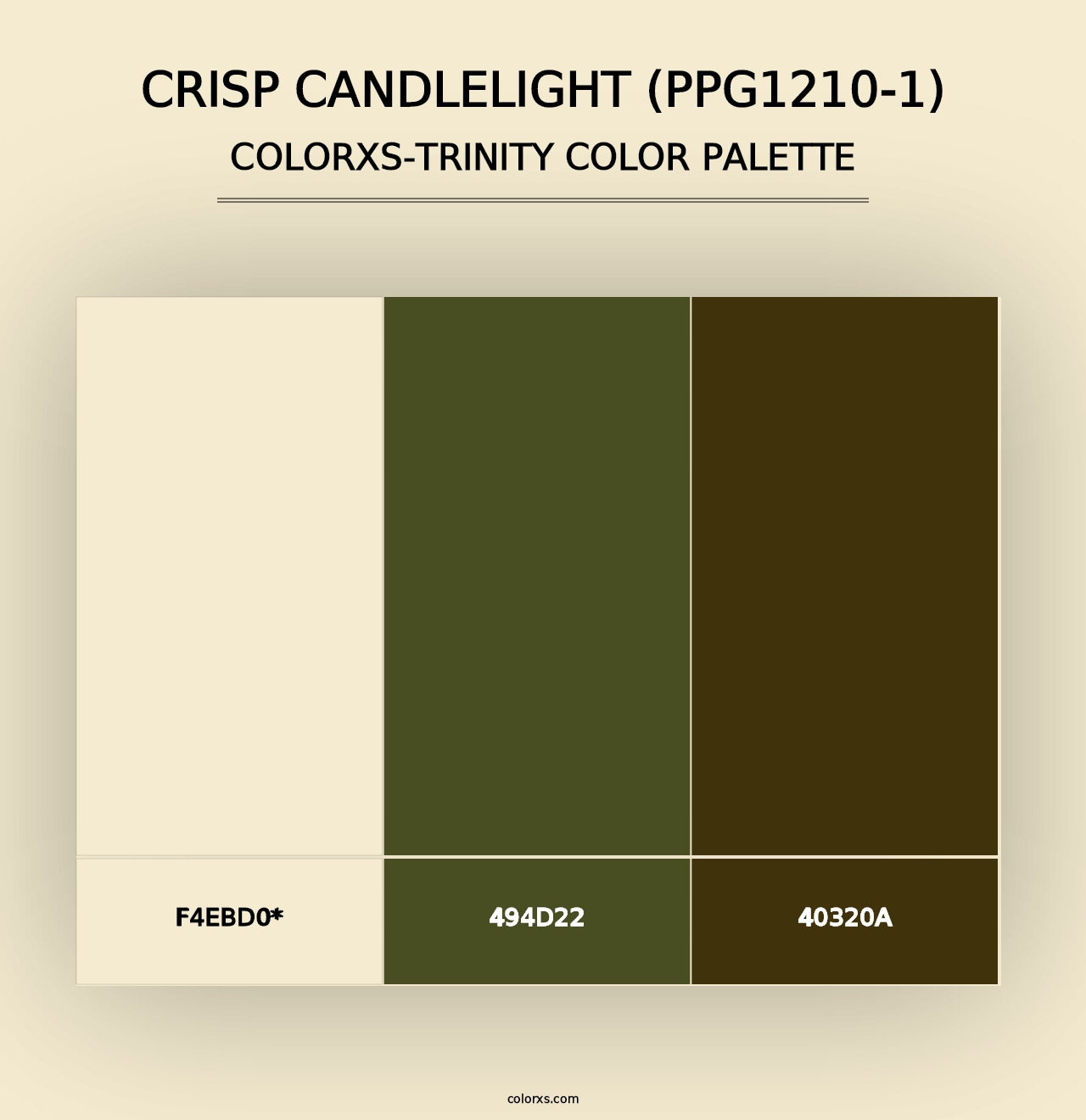 Crisp Candlelight (PPG1210-1) - Colorxs Trinity Palette