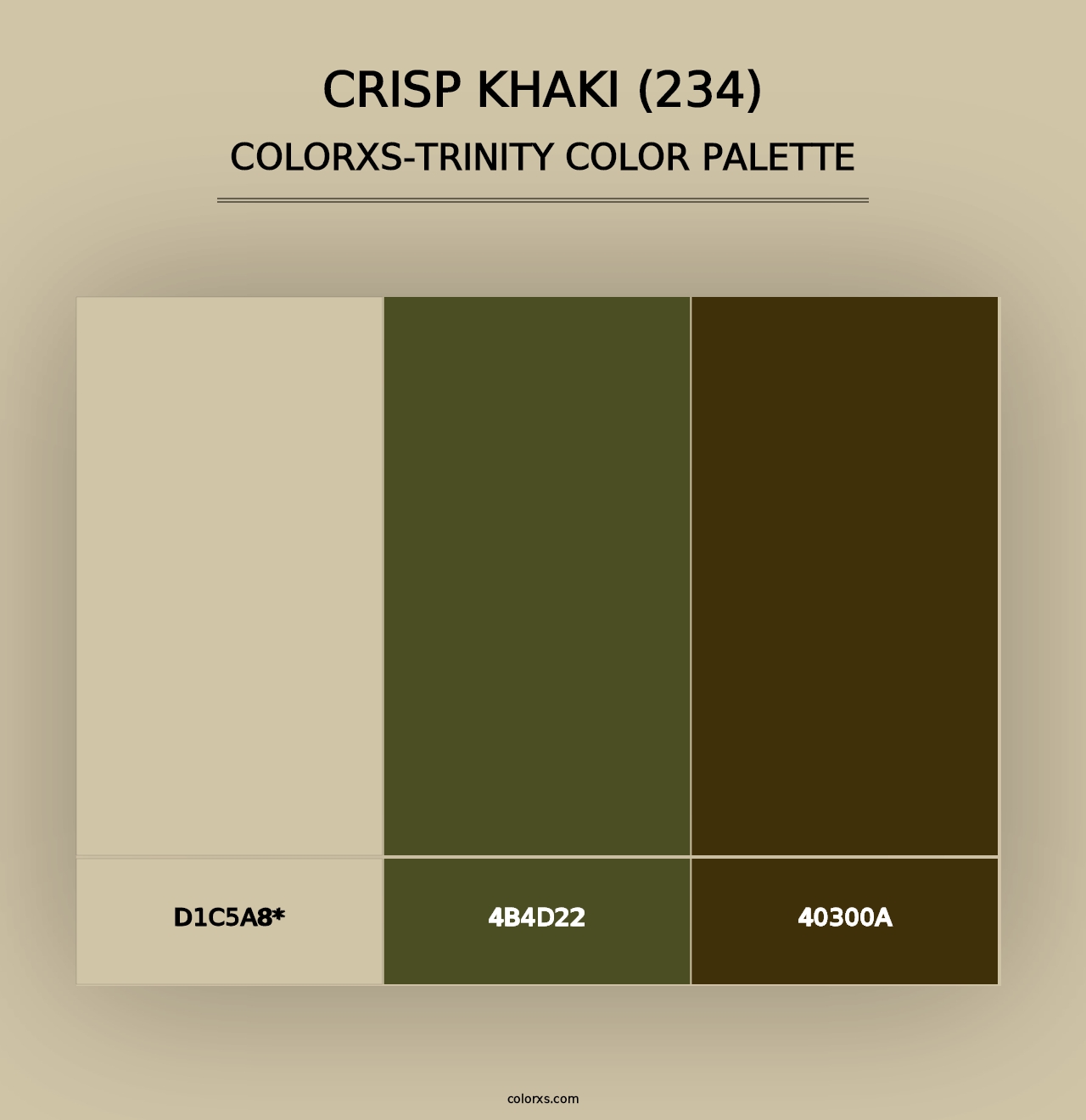 Crisp Khaki (234) - Colorxs Trinity Palette