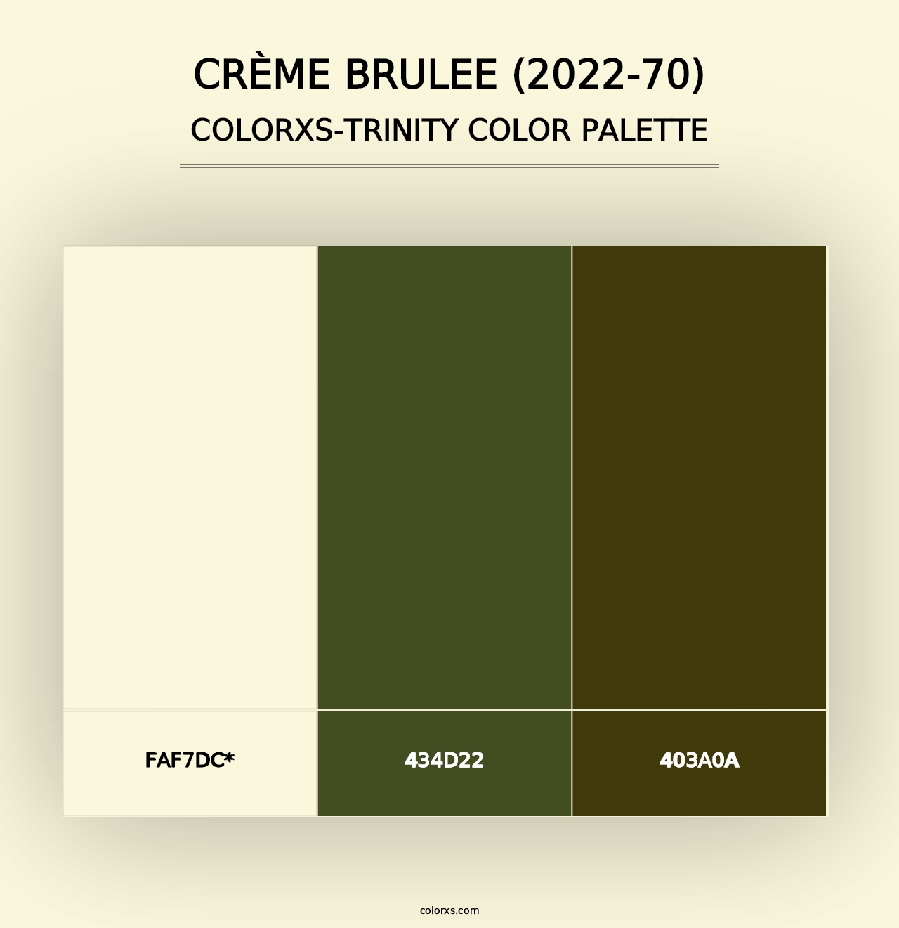 Crème Brulee (2022-70) - Colorxs Trinity Palette