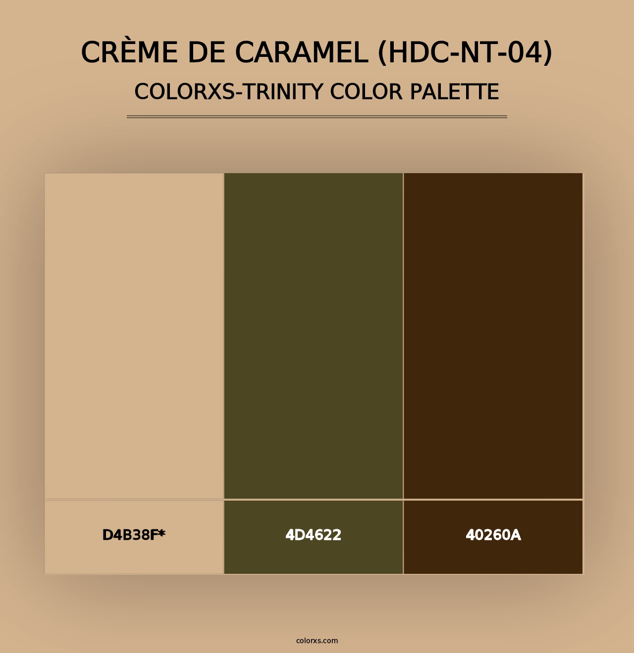 Crème De Caramel (HDC-NT-04) - Colorxs Trinity Palette