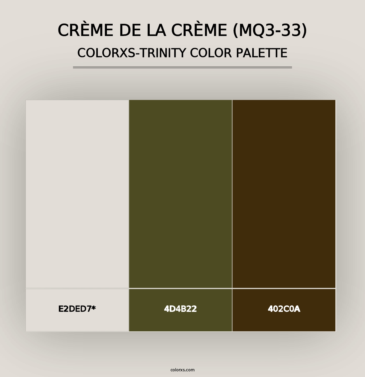 Crème De La Crème (MQ3-33) - Colorxs Trinity Palette