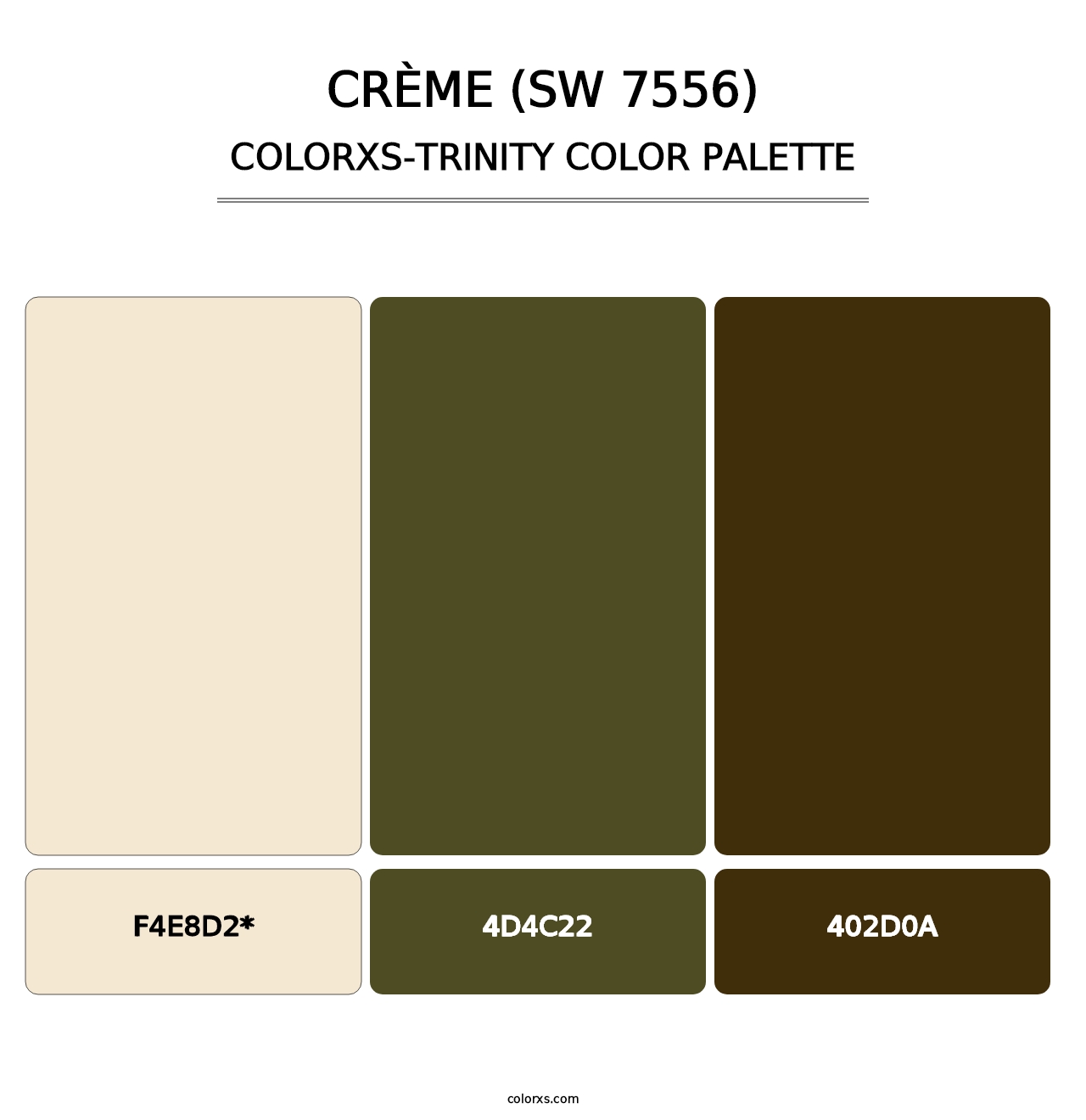 Crème (SW 7556) - Colorxs Trinity Palette