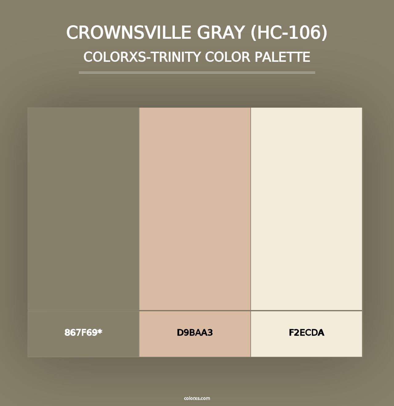 Crownsville Gray (HC-106) - Colorxs Trinity Palette