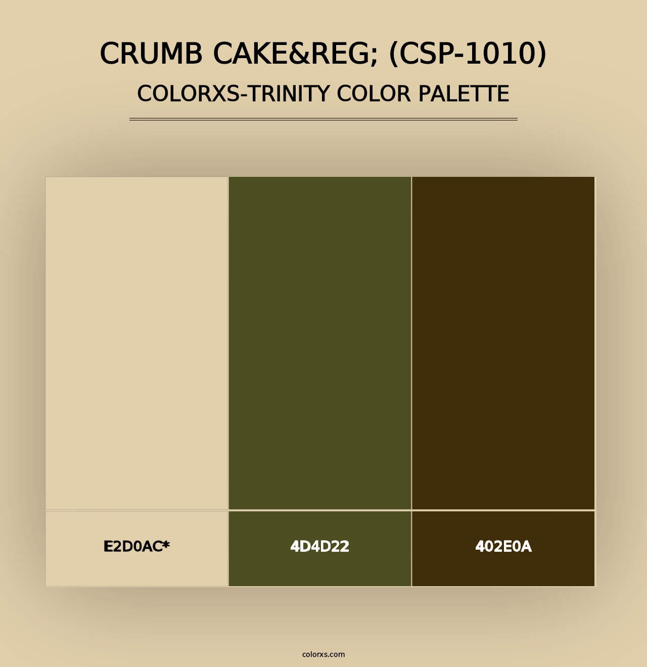 Crumb Cake&reg; (CSP-1010) - Colorxs Trinity Palette