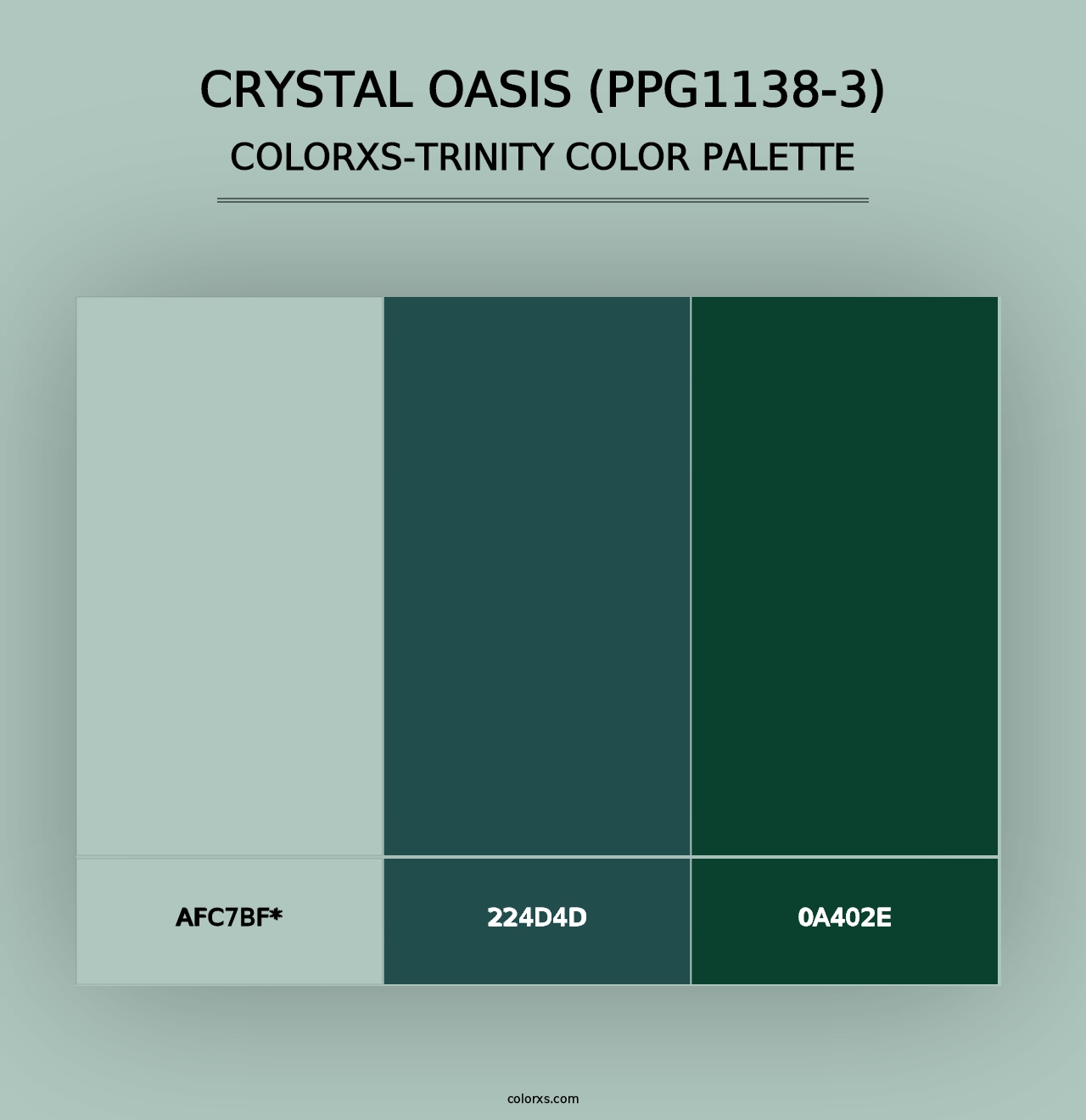 Crystal Oasis (PPG1138-3) - Colorxs Trinity Palette