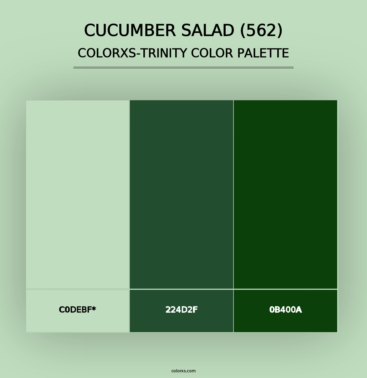 Cucumber Salad (562) - Colorxs Trinity Palette