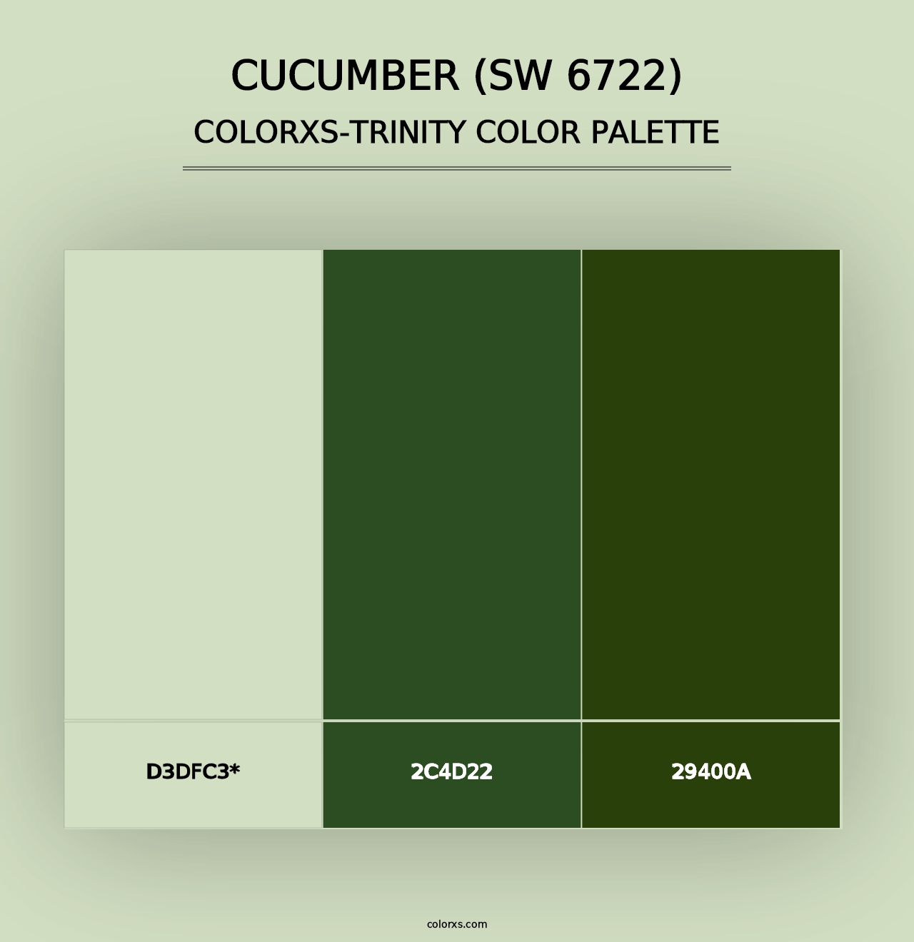 Cucumber (SW 6722) - Colorxs Trinity Palette