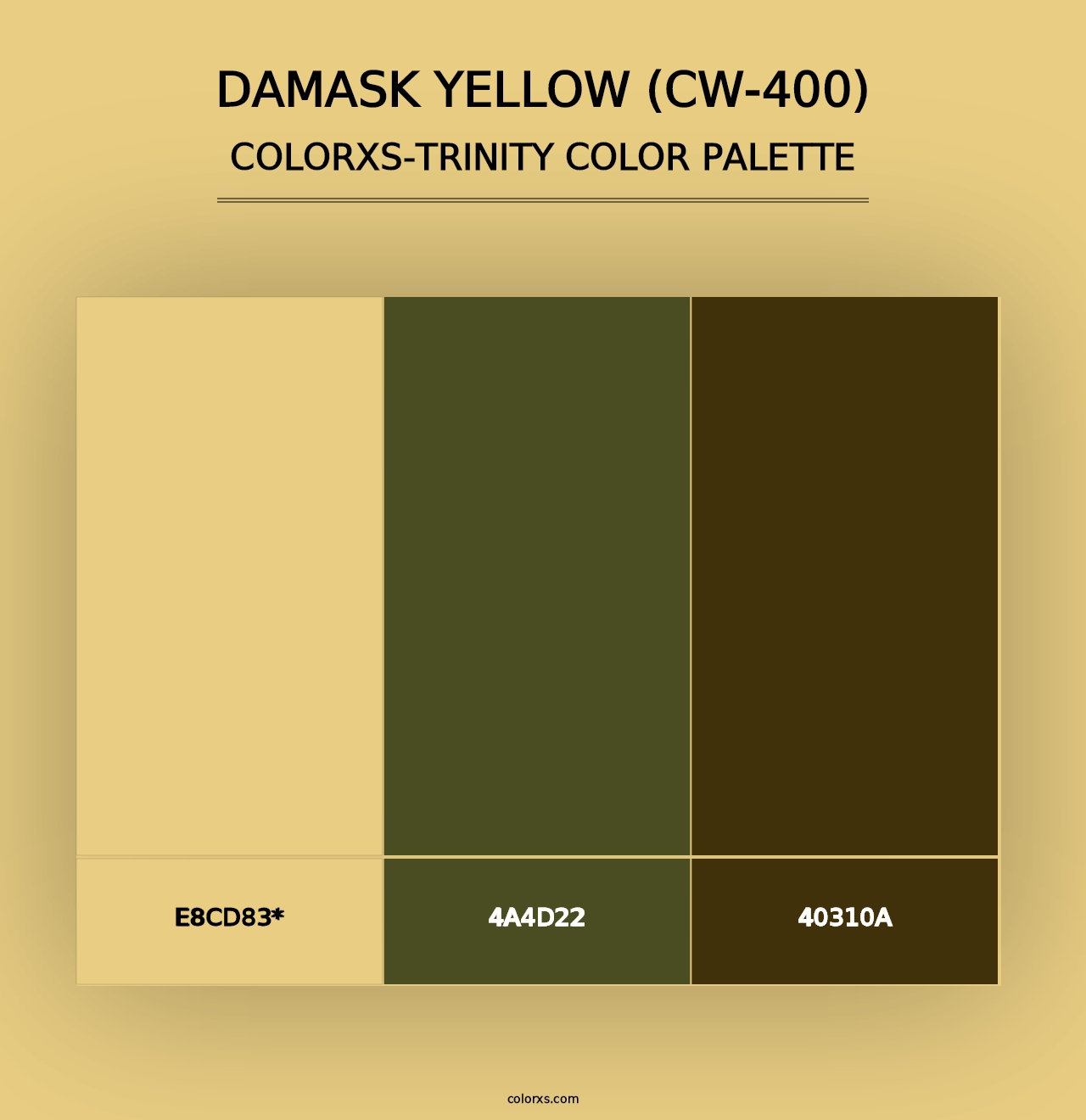 Damask Yellow (CW-400) - Colorxs Trinity Palette