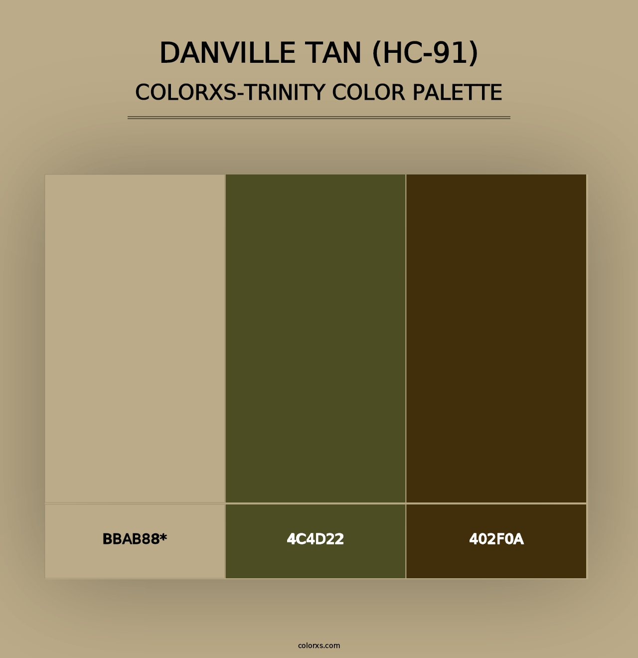 Danville Tan (HC-91) - Colorxs Trinity Palette