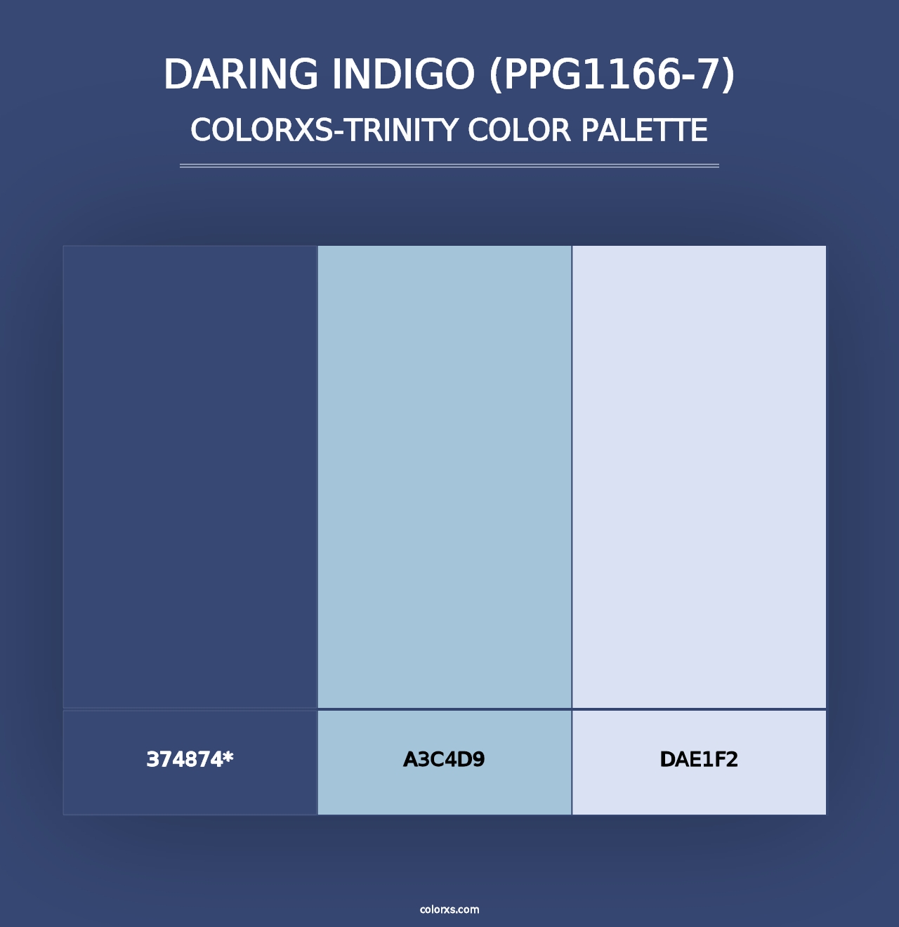 Daring Indigo (PPG1166-7) - Colorxs Trinity Palette