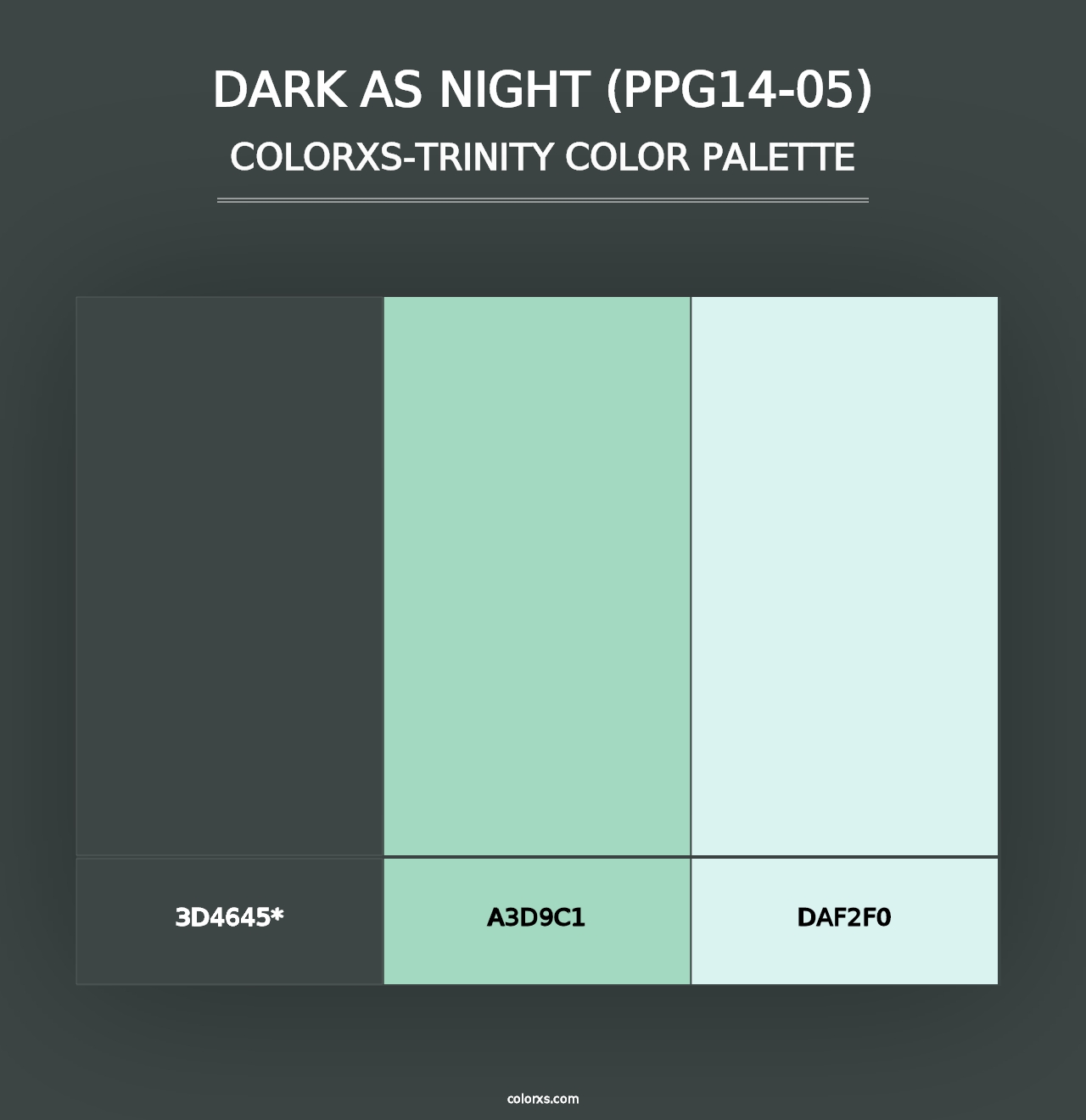 Dark As Night (PPG14-05) - Colorxs Trinity Palette