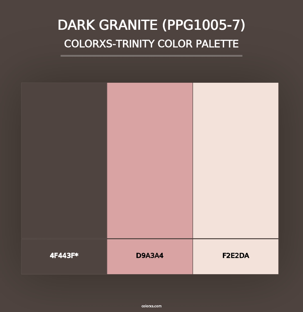 Dark Granite (PPG1005-7) - Colorxs Trinity Palette