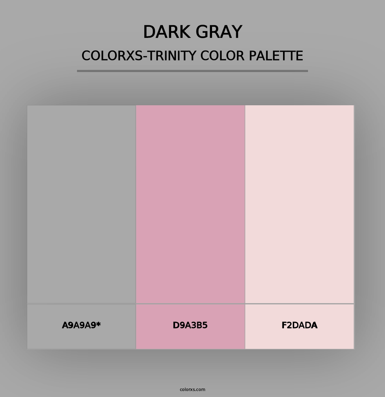 Dark Gray - Colorxs Trinity Palette