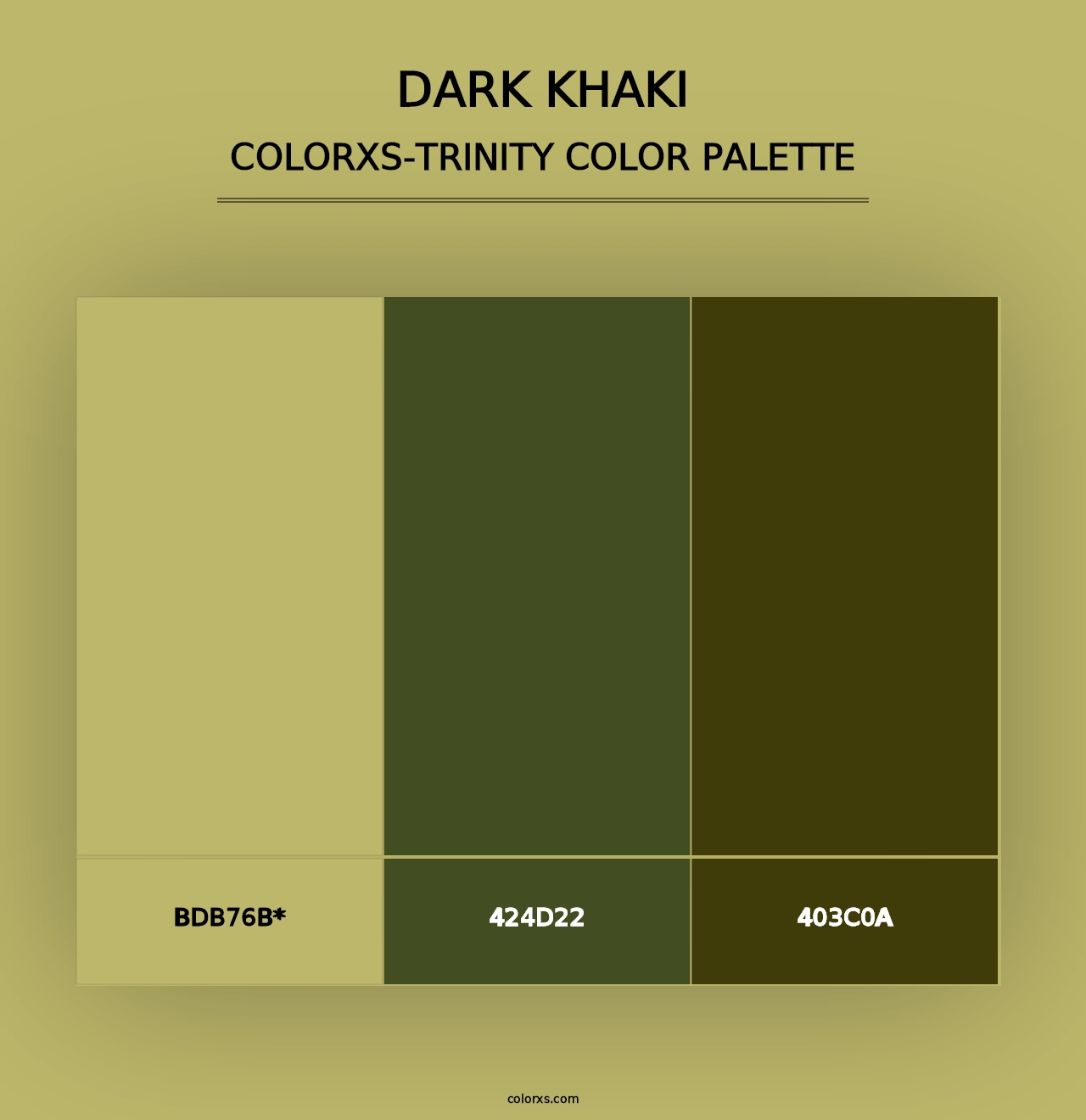 Dark Khaki - Colorxs Trinity Palette