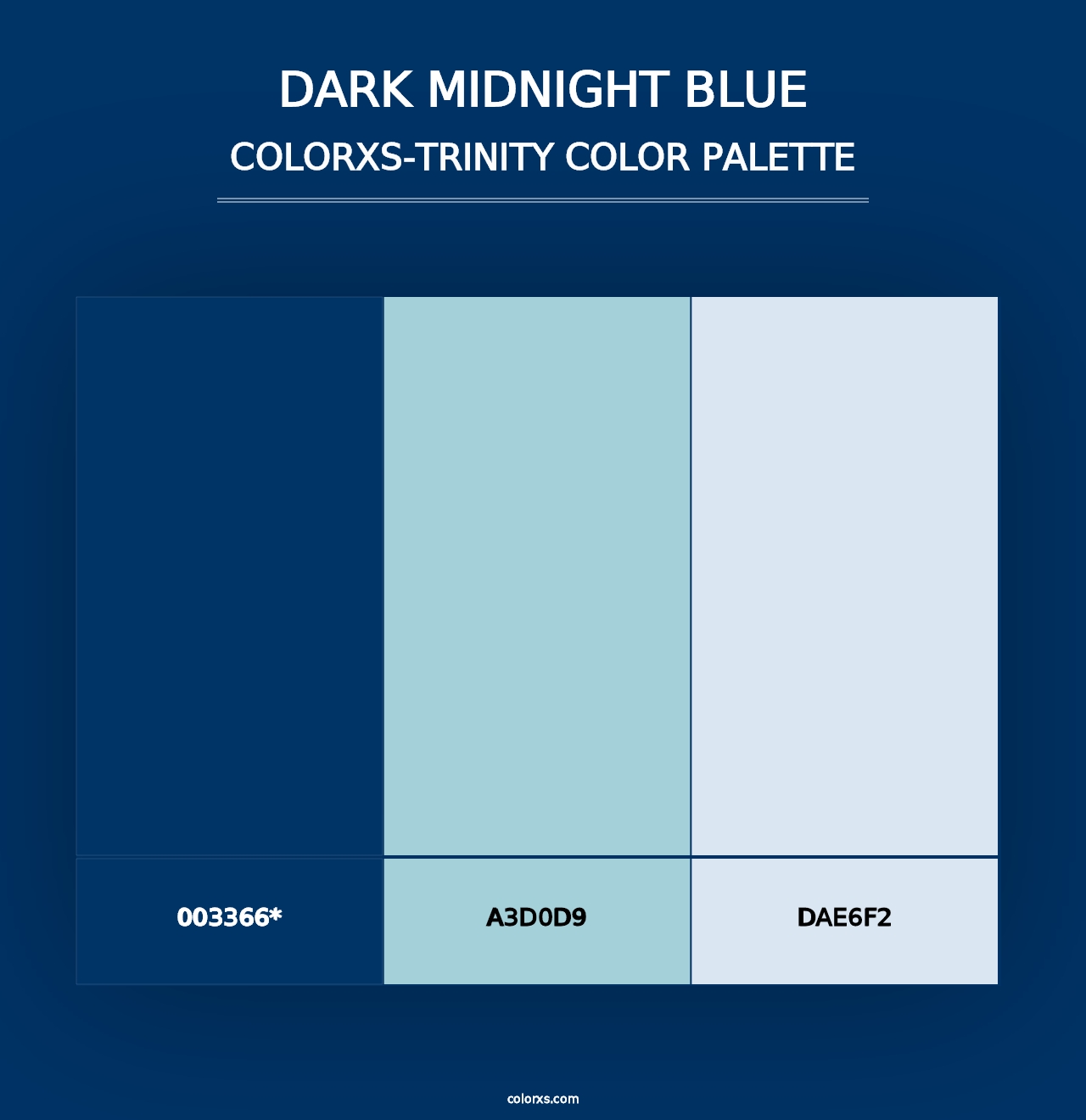 Dark Midnight Blue - Colorxs Trinity Palette