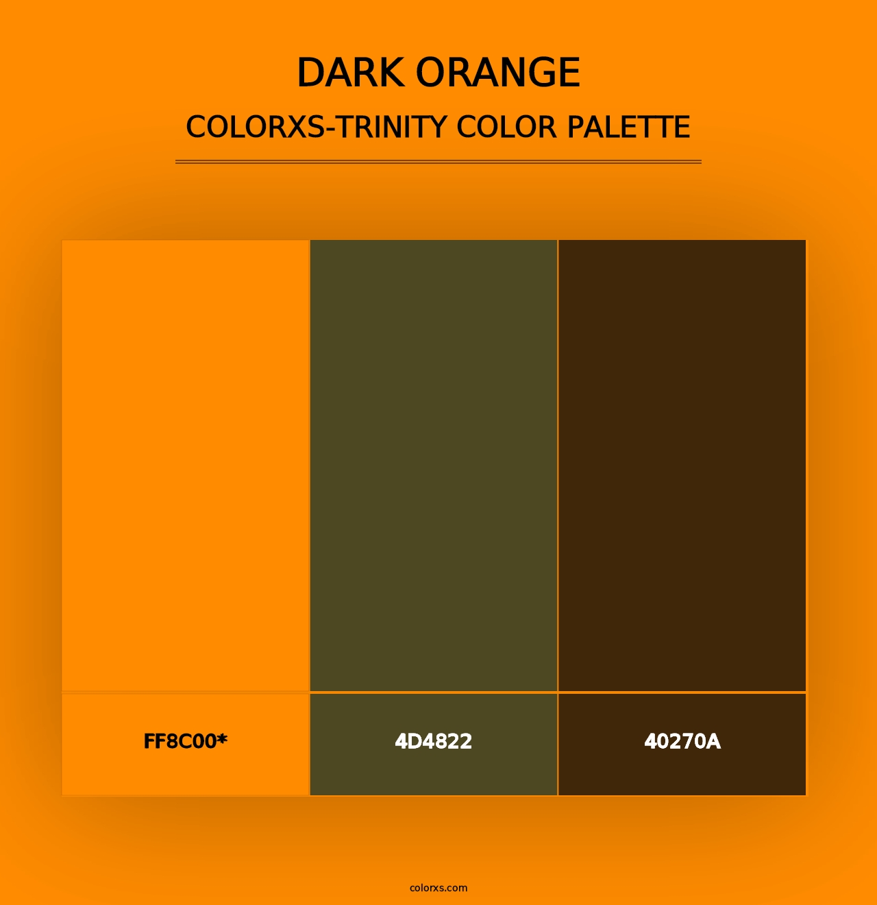 Dark Orange - Colorxs Trinity Palette